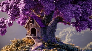 紫色森林主题场景