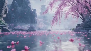 古风场景春暖花开