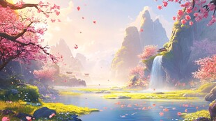 古风场景春暖花开