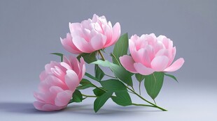 3d牡丹花