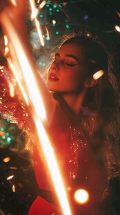 女性人物光效素材