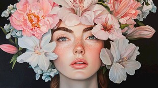 面部美容美容壁画