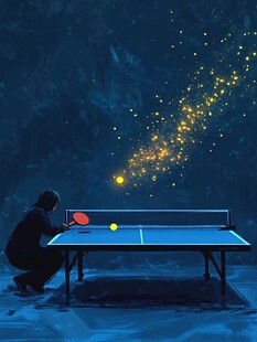 乒乓球插画