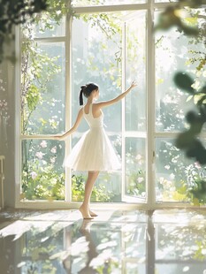 望着窗外的女生