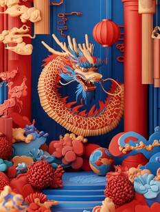 龙年包装插画