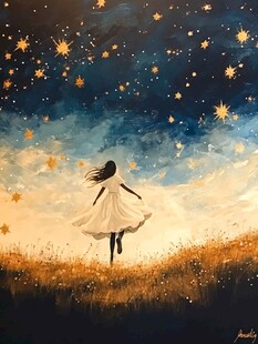 星辰大海女孩背影