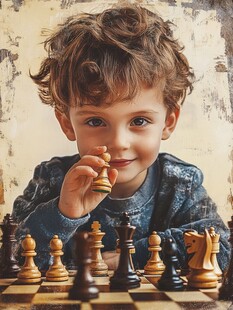 小孩与象棋