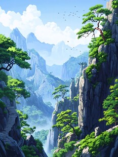 迎客松风景