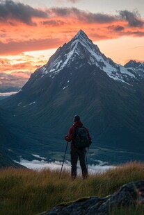 户外旅游探险爬山