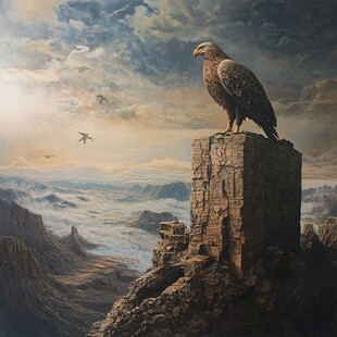 岩石上的鹰
