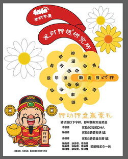 财神旋转转盘ai格式可印刷
