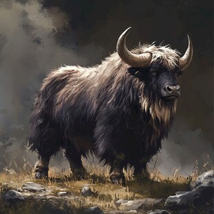 野牦牛插画