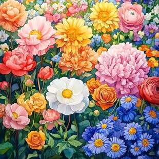 3d立体花卉油画