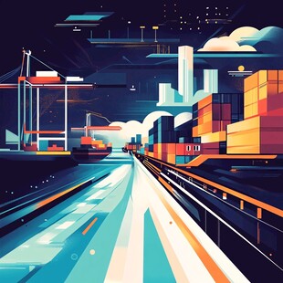 粤港澳大湾区城市插画