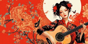 雪梨琵琶海报素材