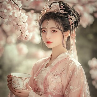 粉色汉服