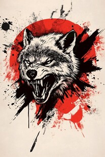 狼头图案设计