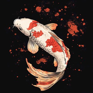 插画锦鲤