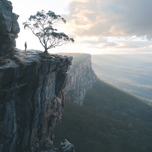悬崖边的树