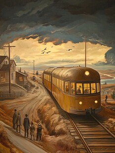 复古铁路运输场景