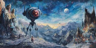 外星球幻想场景插画