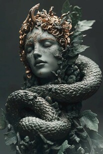 蛇女雕像