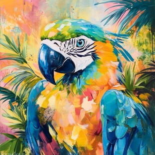 立体画金刚鹦鹉