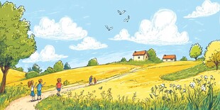 田园生活插画