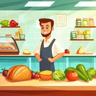 零售食品卡通人物