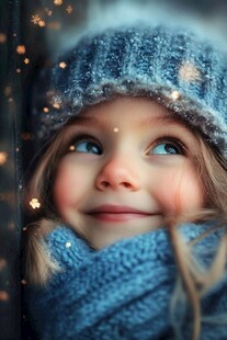 怡然自得的小女孩壁纸