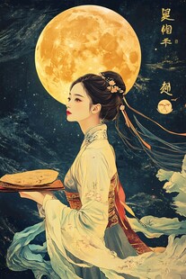 中秋古装插画
