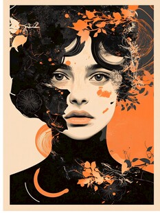 高级感女插画