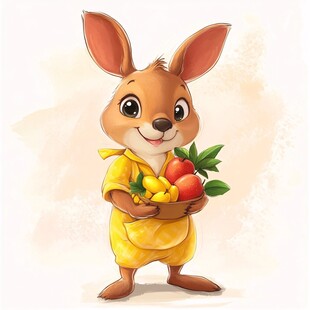 原创卡通袋鼠宝贝