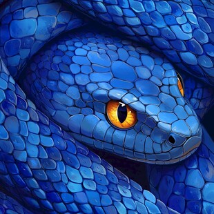 青色的睫毛蝰蛇