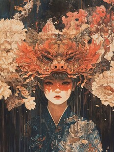 半面妆人物