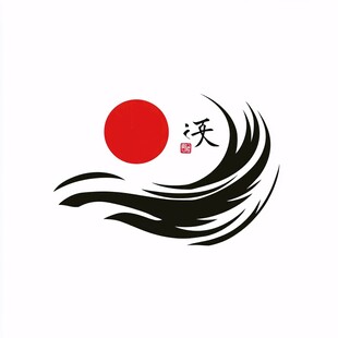 日式海浪logo