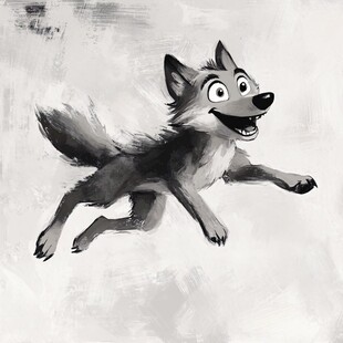 卡通狼素材