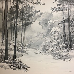 雪景立体画