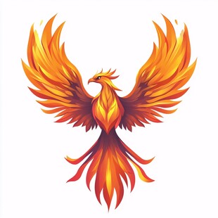 手绘火凤凰