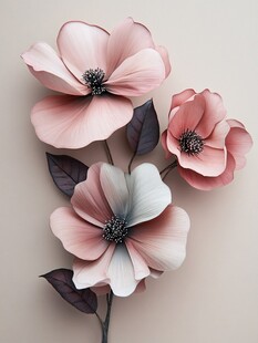 3d立体简约花