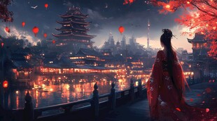 古风夜景