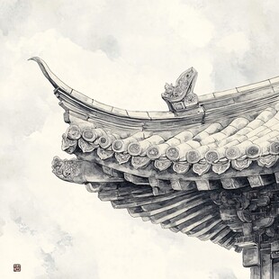 镇淮楼插画