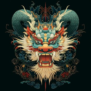 龙年文创印花图案
