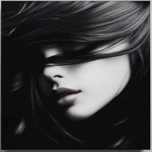 唯美性感美女无框画