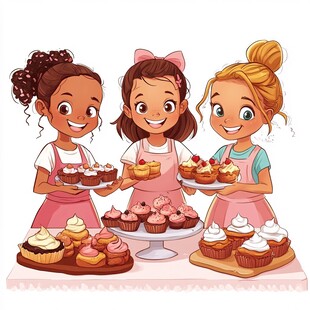 甜品店里的女孩