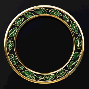 花叶纹金镯