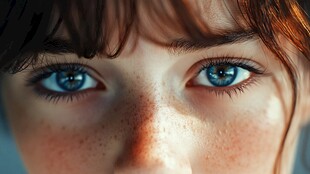 满脸雀斑的儿童