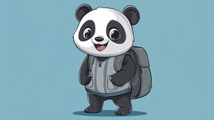 背书包的熊猫