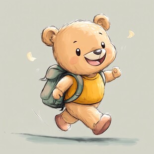 背书包的小熊