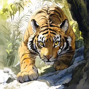 虎系列插画
